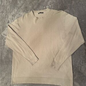 ZARA Men Gray Minimalist Knit Sweater Size M | Japanese Style Viscose Blend